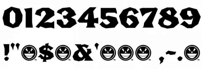 Broken Poster Font OTHER CHARS