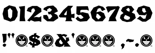 Broken Poster Font OTHER CHARS