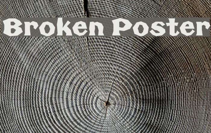 Broken Poster Font examples