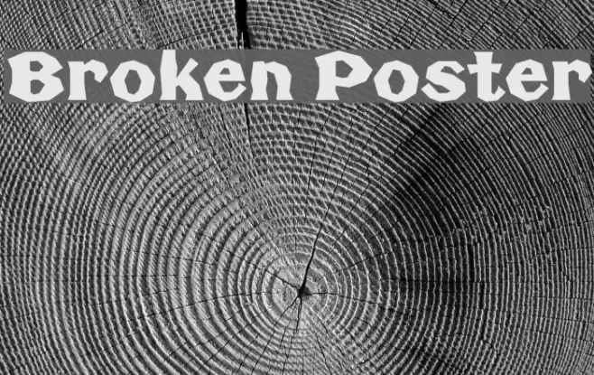 Broken Poster Font examples