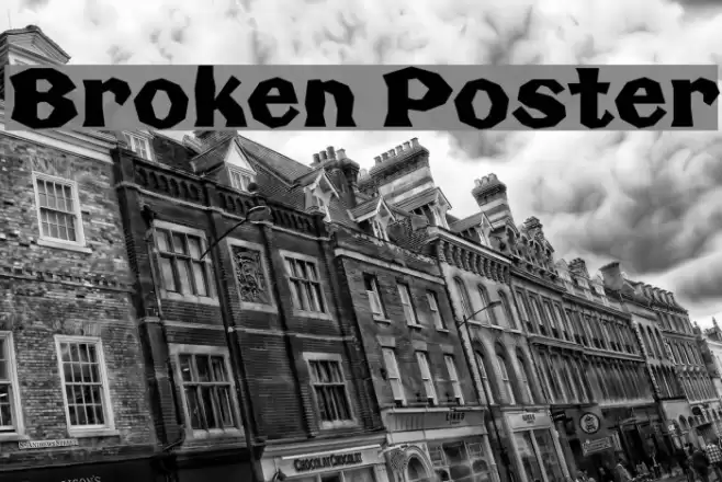 Broken Poster Font examples