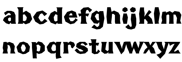 Broken Poster Font LOWERCASE