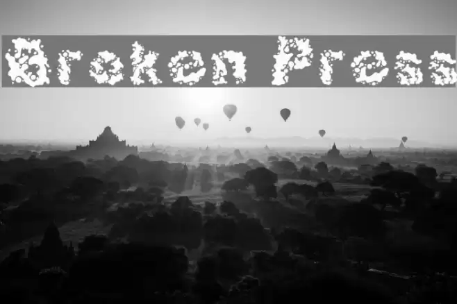 Broken Press フォント examples