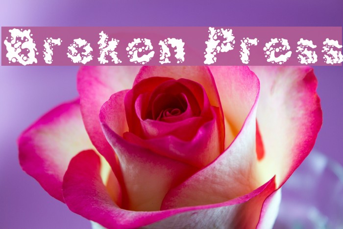 Broken Press Font examples