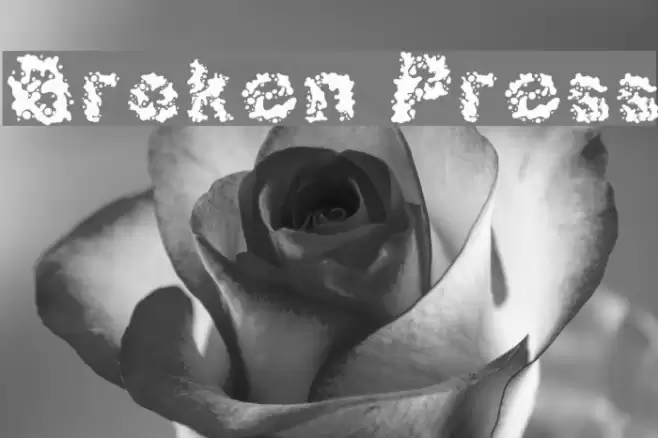 Broken Press フォント examples