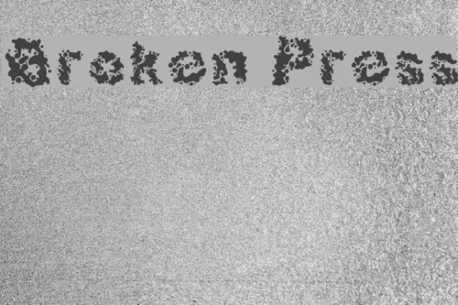 Broken Press フォント examples