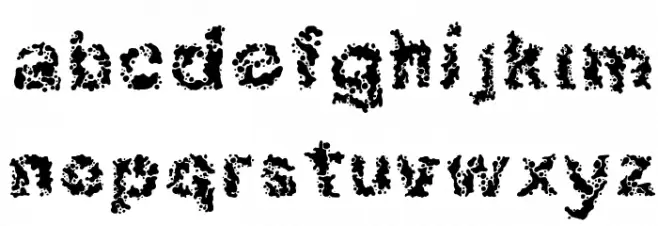 Broken Press フォント 小文字