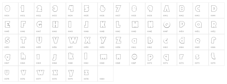 Broken Records 33 Character Map