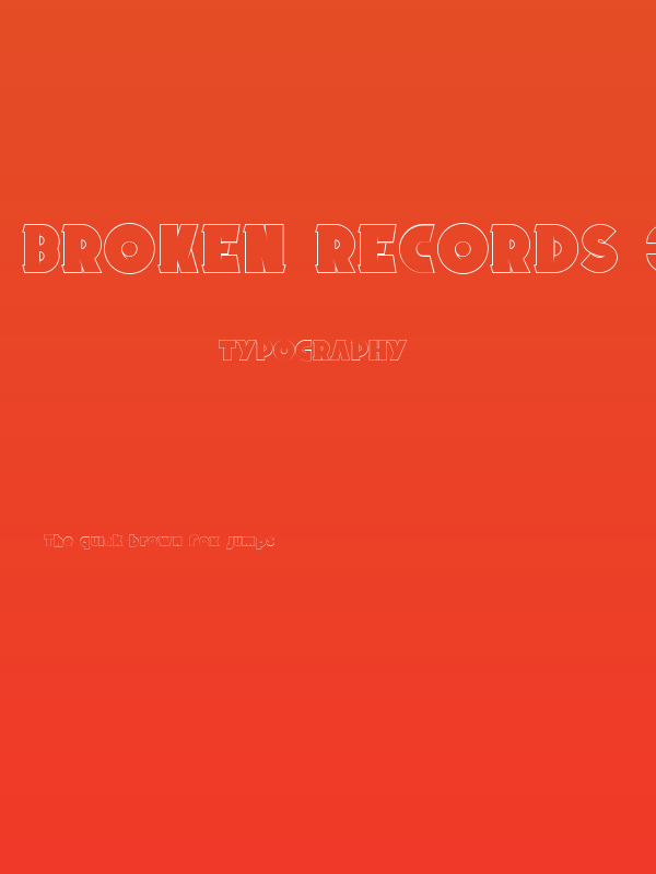 Broken Records 33 Poster