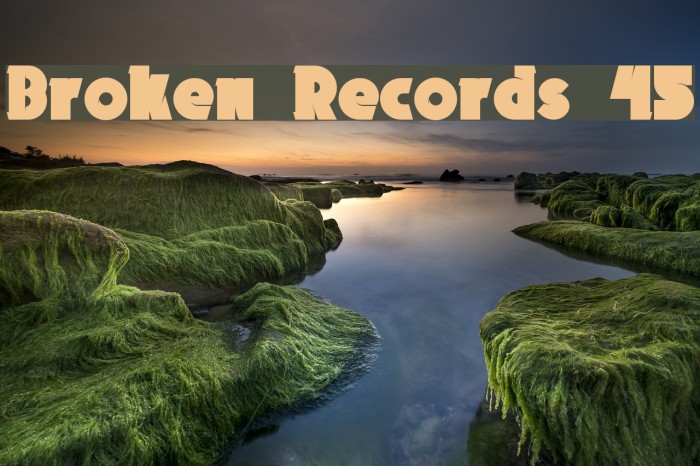 Broken Records 45 Font examples