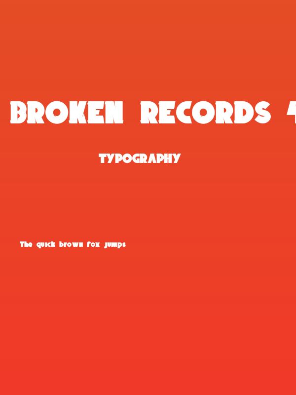 Broken Records 45 Poster