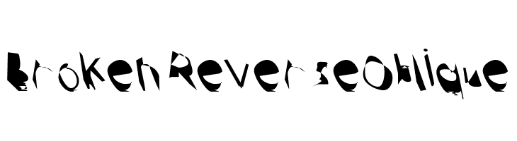 Broken ReverseOblique  Free Fonts Download