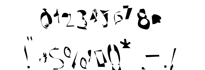 Broken ReverseOblique Font OTHER CHARS
