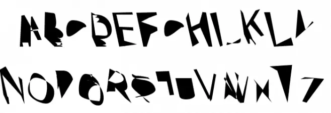Broken ReverseOblique Schriftart Groß