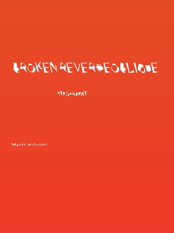 Broken ReverseOblique Poster