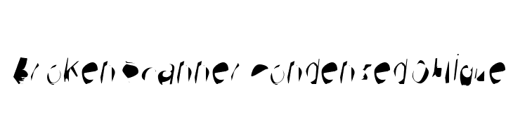 Broken Scanner Condensed Oblique  baixar fontes gratis
