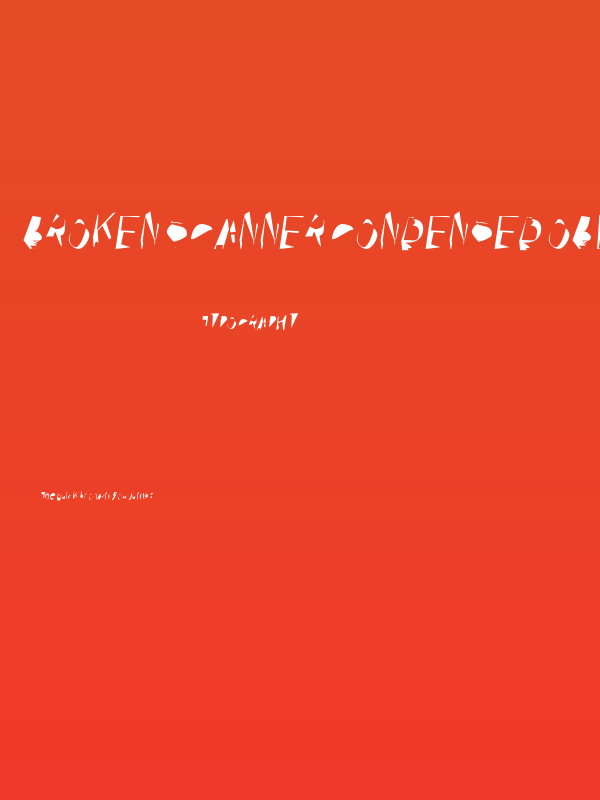 Broken Scanner Condensed Oblique Poster