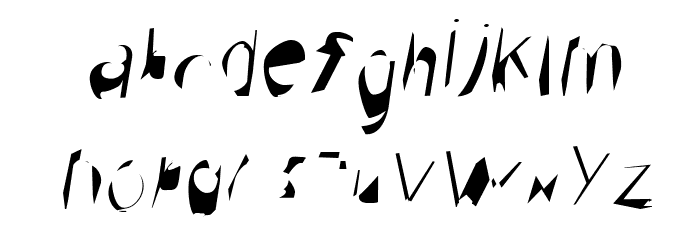 Broken Scanner Condensed Oblique Font LOWERCASE
