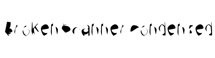 Broken Scanner Condensed  Frei Schriftart Herunterladen