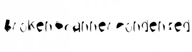 Broken Scanner Condensed  Frei Schriftart Herunterladen