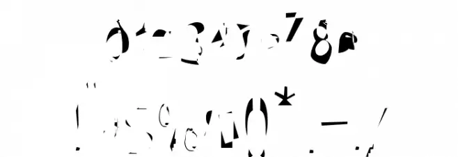 Broken Scanner Condensed Font OTHER CHARS