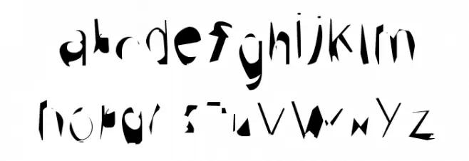 Broken Scanner Condensed फ़ॉन्ट लोअरकेस