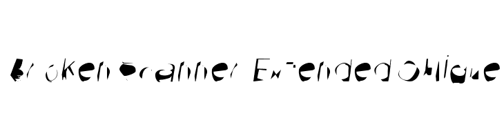 Broken Scanner Extended Oblique  免费字体下载