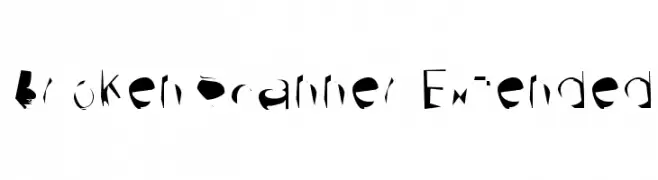 Broken Scanner Extended  Frei Schriftart Herunterladen