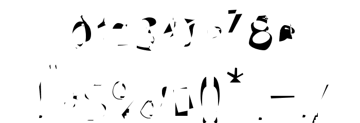 Broken Scanner Extended Font OTHER CHARS