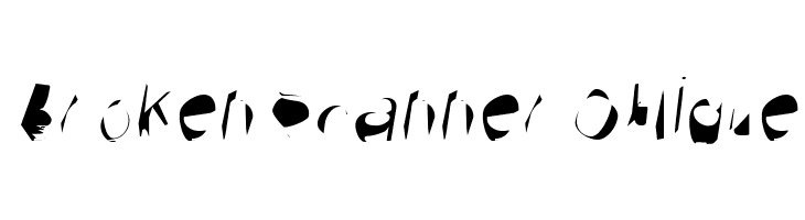 Broken Scanner Oblique  Скачать бесплатные шрифты