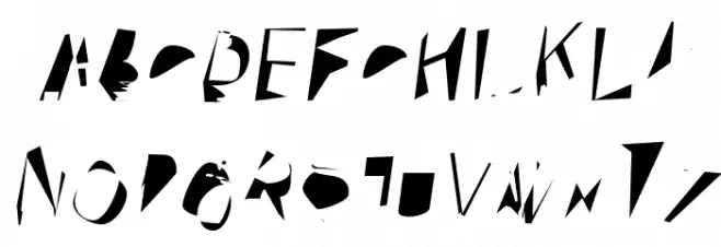 Broken Scanner Oblique Schriftart Groß