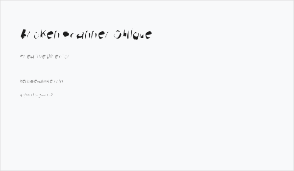 Broken Scanner Oblique Business Card