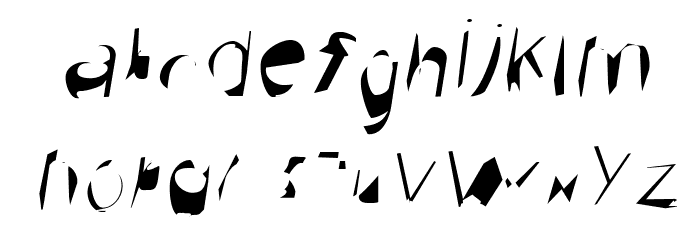 Broken Scanner Oblique Font LOWERCASE