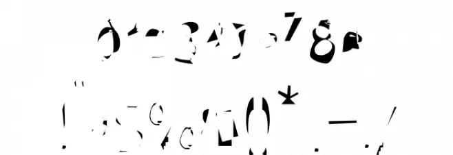 Broken Scanner Font OTHER CHARS