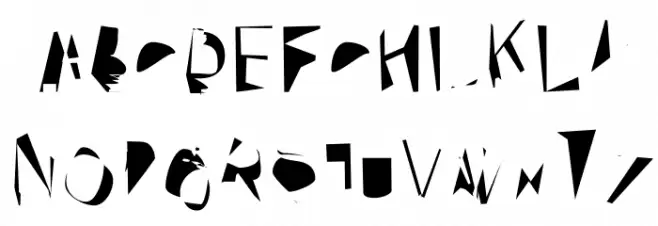 Broken Scanner Шрифта ВЕРХНИЙ