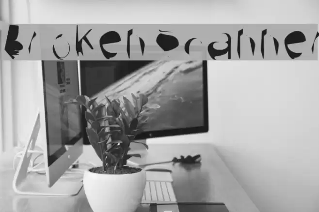 Broken Scanner Font examples