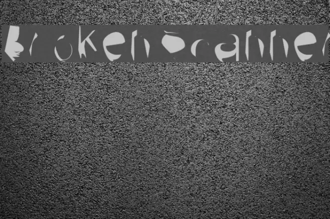 Broken Scanner Font examples