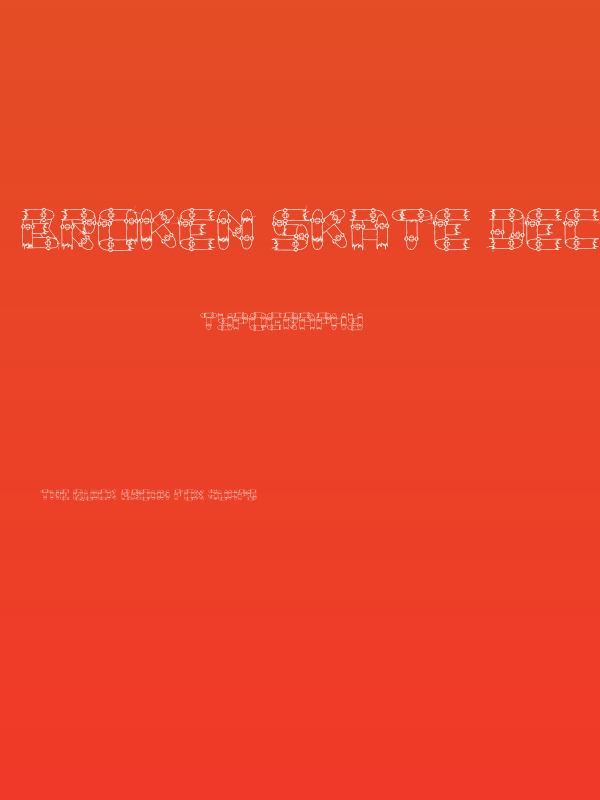 Broken Skate deck Poster