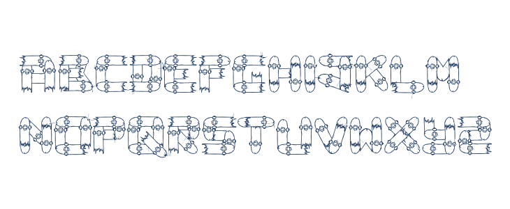 Broken Skate deck Lowercase