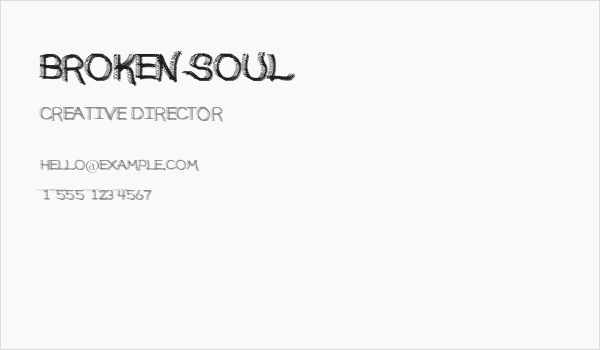 Broken Soul Business Card