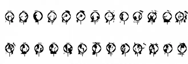 Broken Sounds Font Litere mari