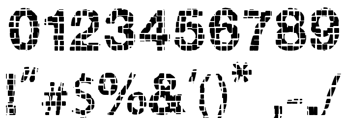 Broken Squares Font OTHER CHARS