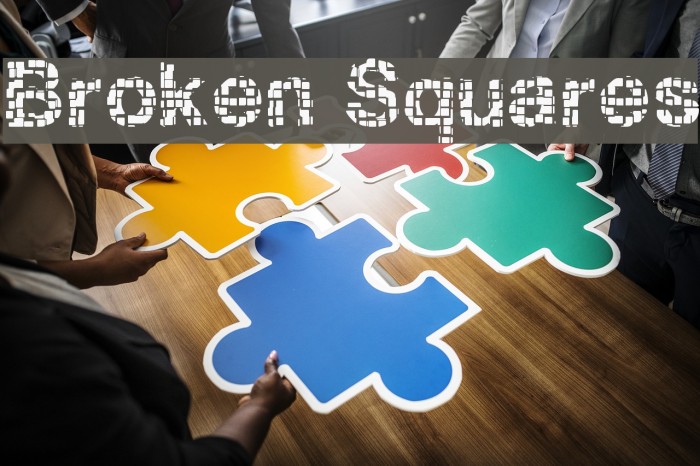 Broken Squares Font examples