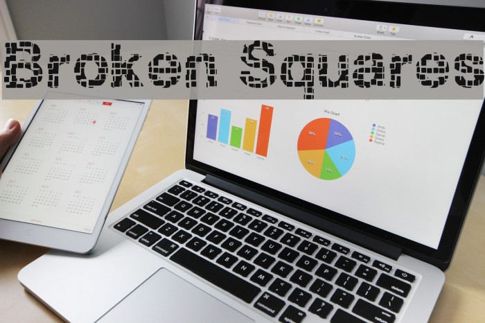 Broken Squares Font examples
