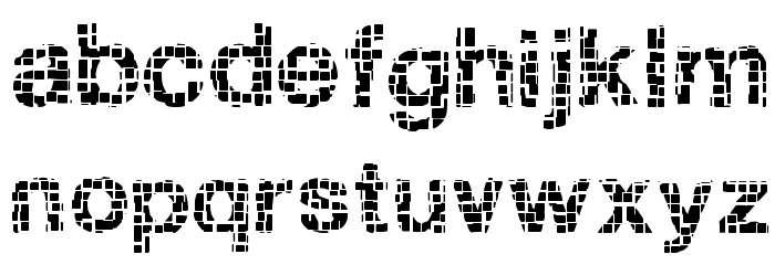 Broken Squares Font LOWERCASE