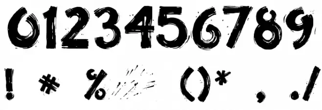 Broken Stick Font OTHER CHARS