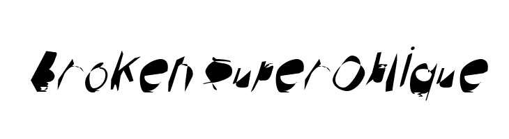 Broken SuperOblique  フリーフォントのダウンロード
