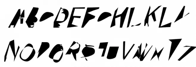 Broken SuperOblique خط أحرف كبيرة