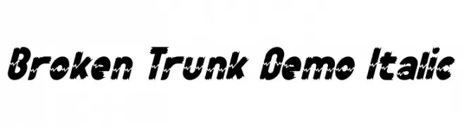 Broken Trunk Demo Italic  免费字体下载