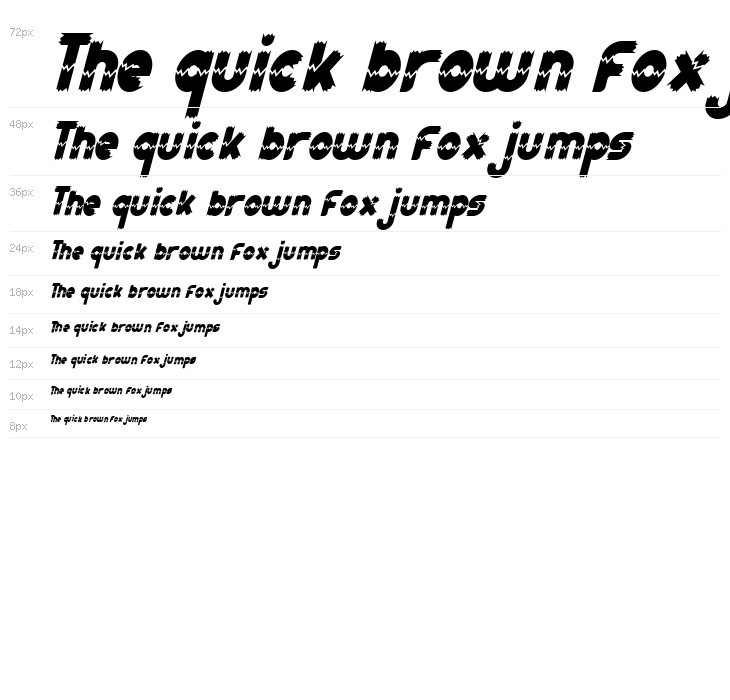 Broken Trunk Demo Italic Waterfall